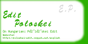 edit poloskei business card
